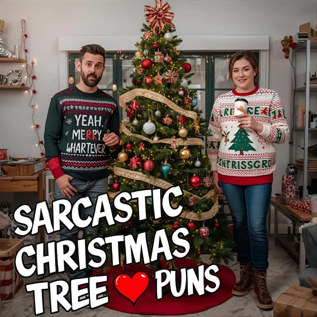 Sarcastic Christmas Tree Puns