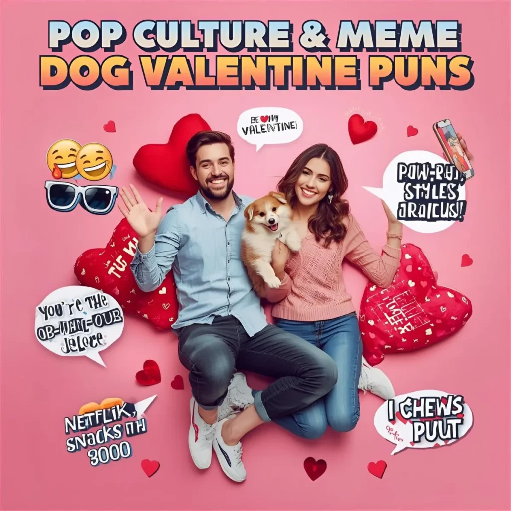 Pop Culture & Meme Dog Valentine Puns 