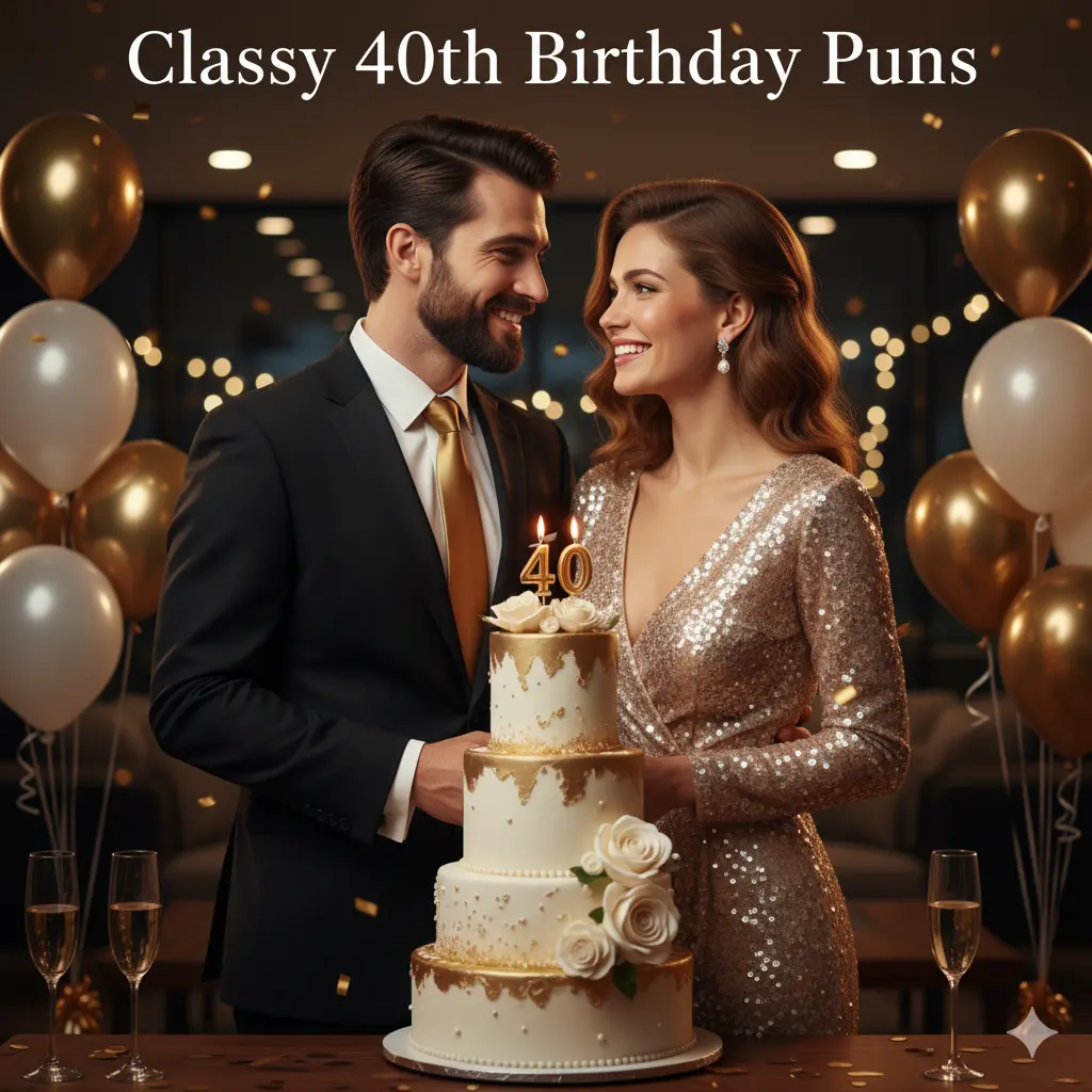 Classy 40th Birthday Puns
