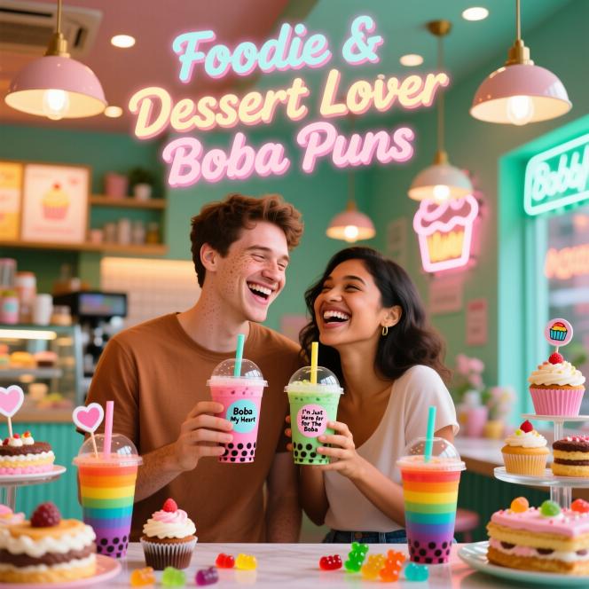Foodie & Dessert Lover Boba Puns