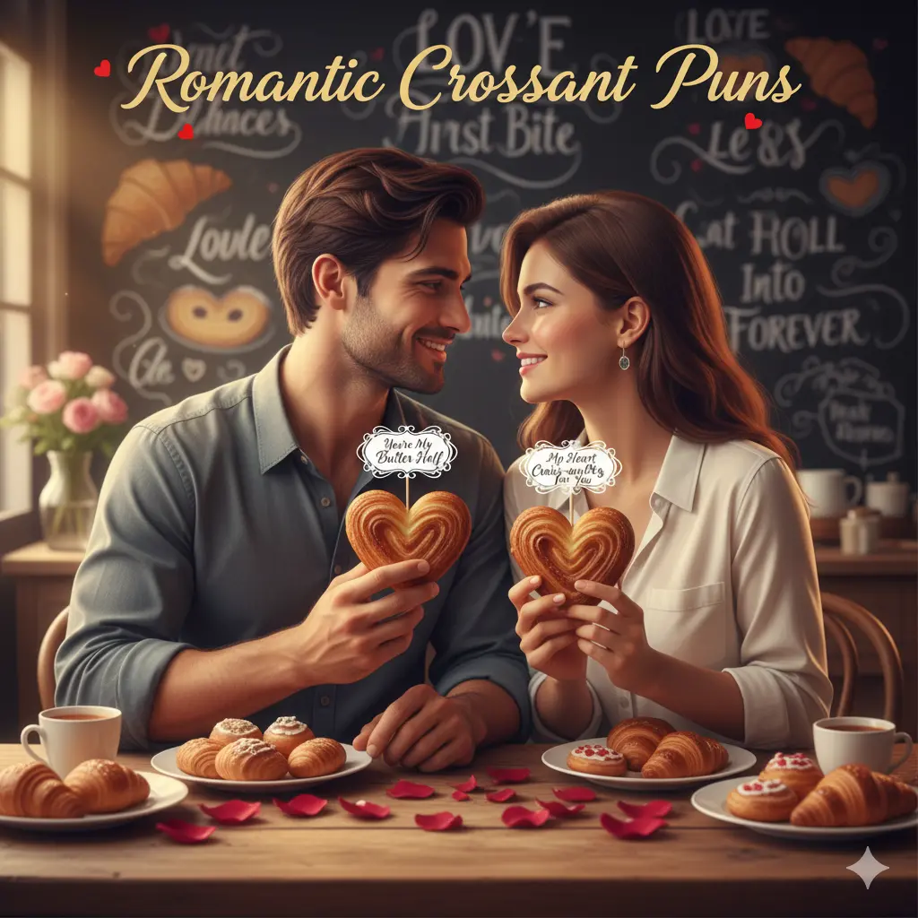 Romantic Croissant Puns