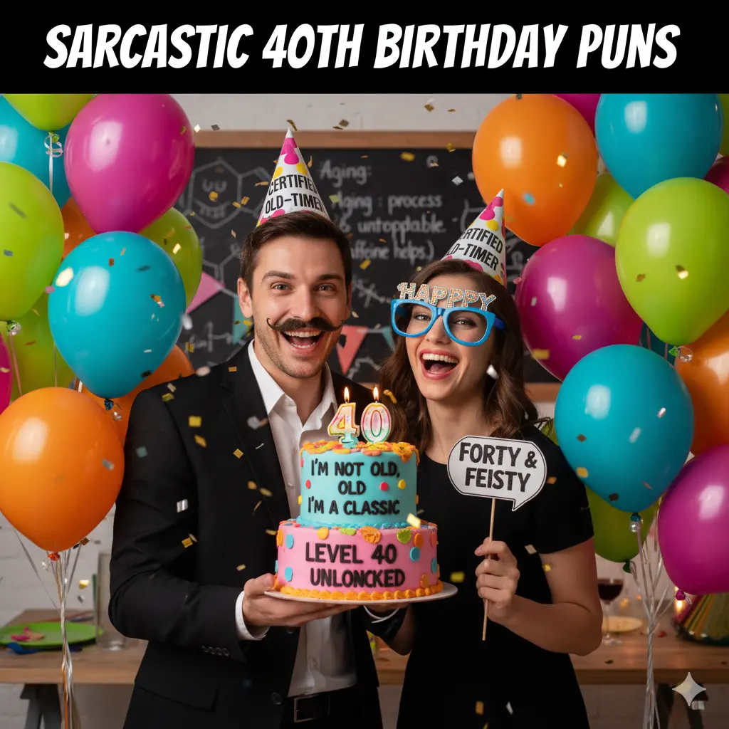 Sarcastic 40th Birthday Puns