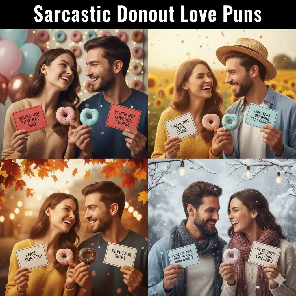 Sarcastic Donut Love Puns