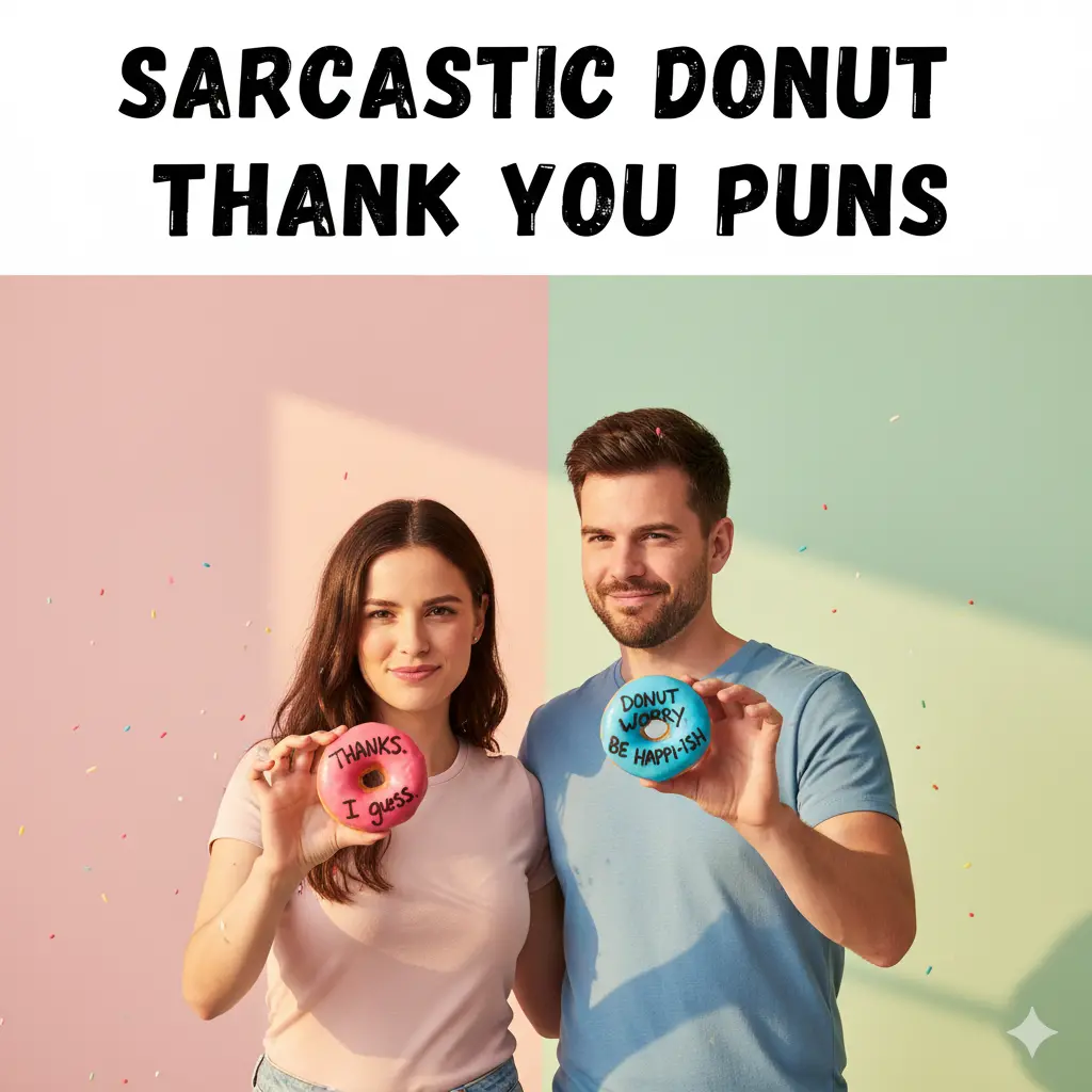 Sarcastic Donut Thank You Puns