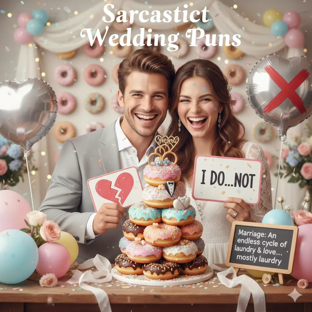 Sarcastic Donut Wedding Puns