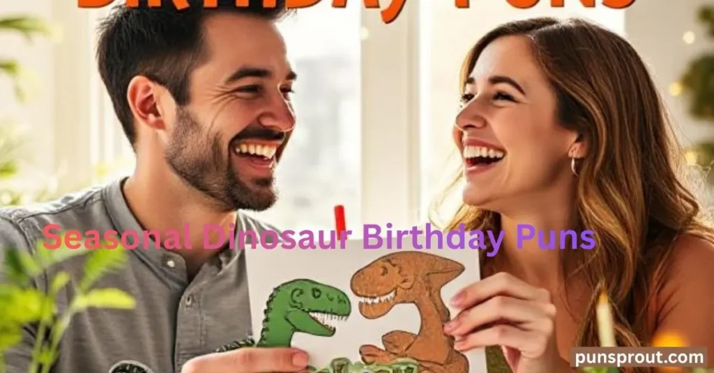 Seasonal Dinosaur Birthday Puns