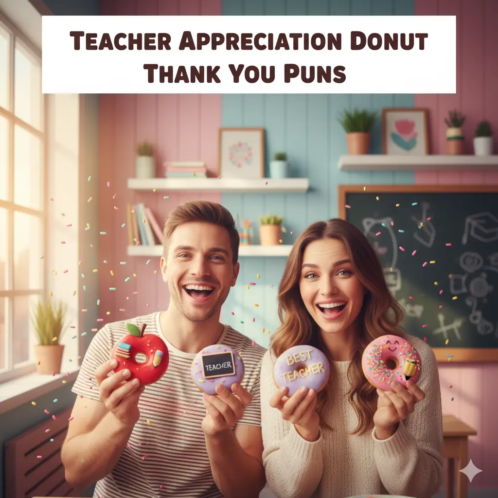 Teacher Appreciation Donut Thank You Puns