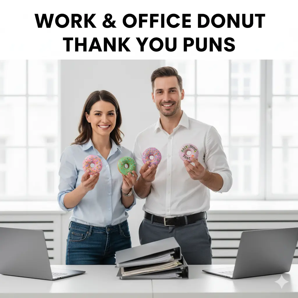 Work & Office Donut Thank You Puns
