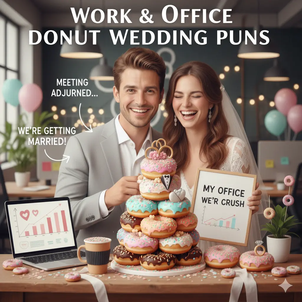 Work & Office Donut Wedding Puns