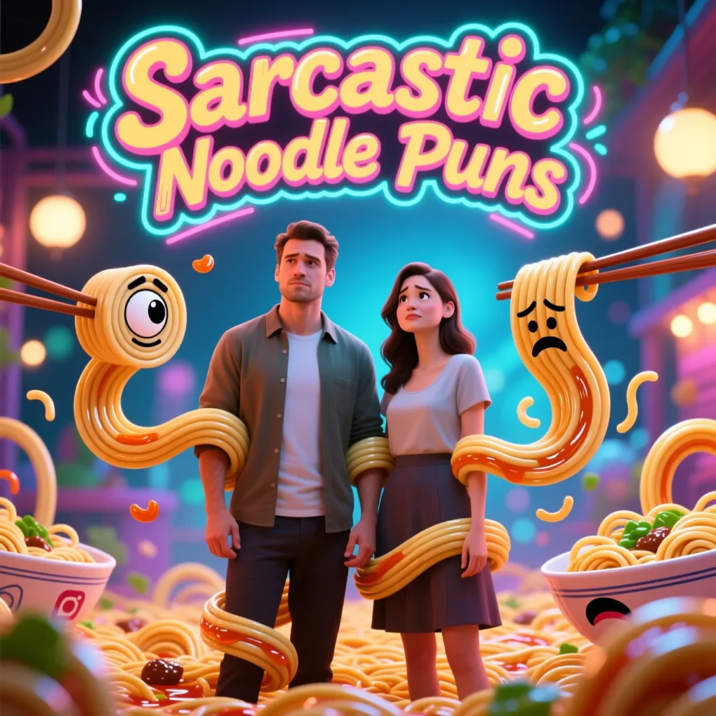  Sarcastic Noodle Puns