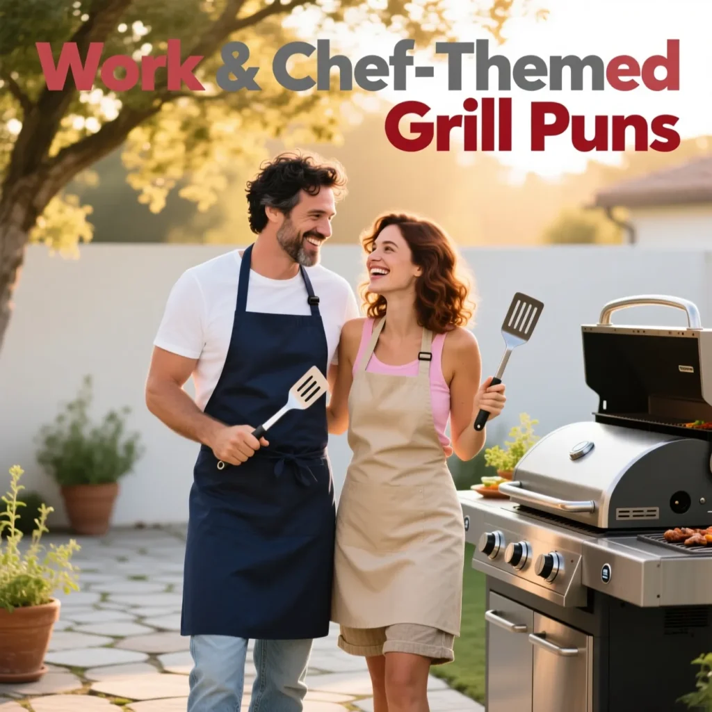 Work & Chef-Themed Grill Puns