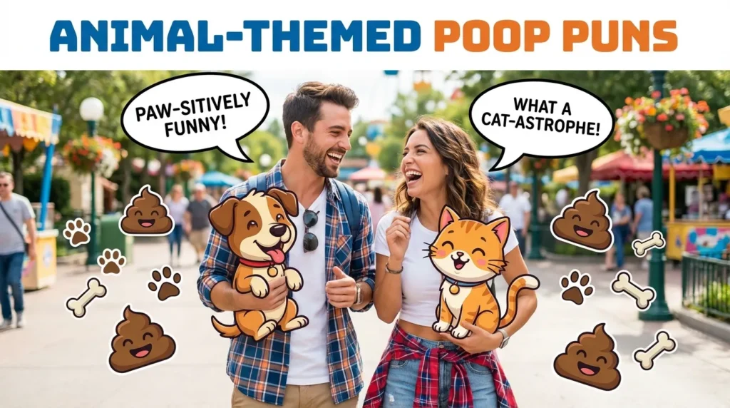 ANIMAL-THEMED POOP PUNS