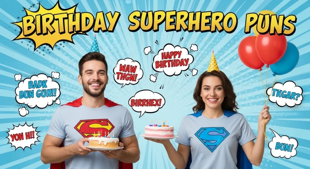 Birthday Superhero Puns