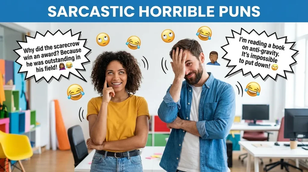 SARCASTIC HORRIBLE PUNS