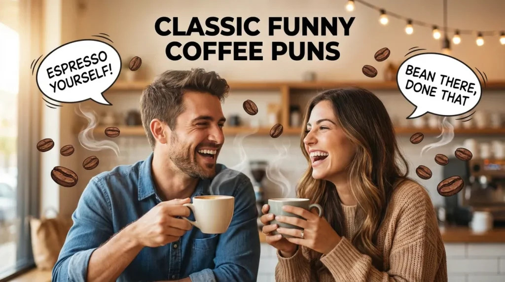CLASSIC FUNNY COFFEE PUNS