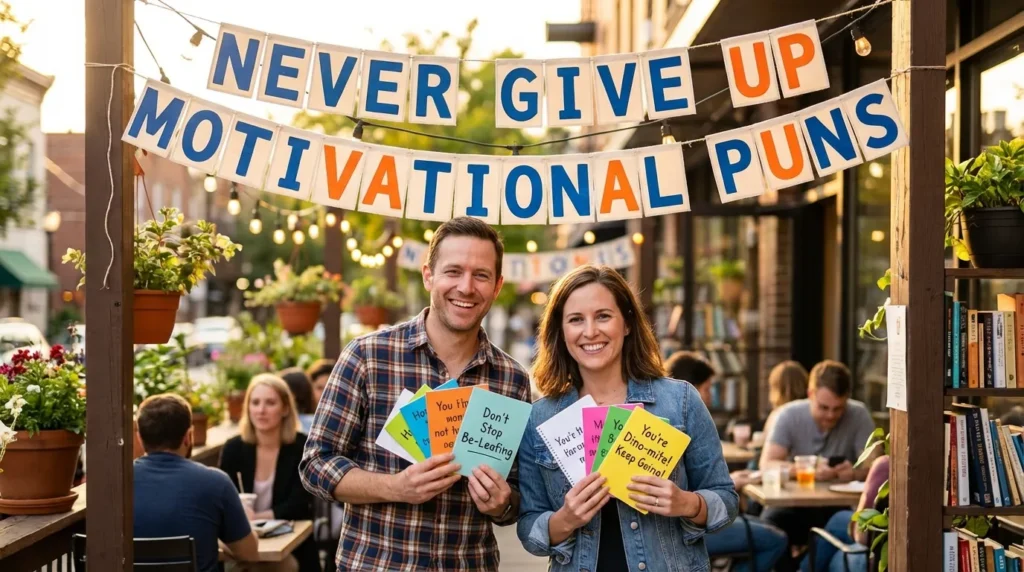 NEVER GIVE UP MOTIVATIONAL PUNS