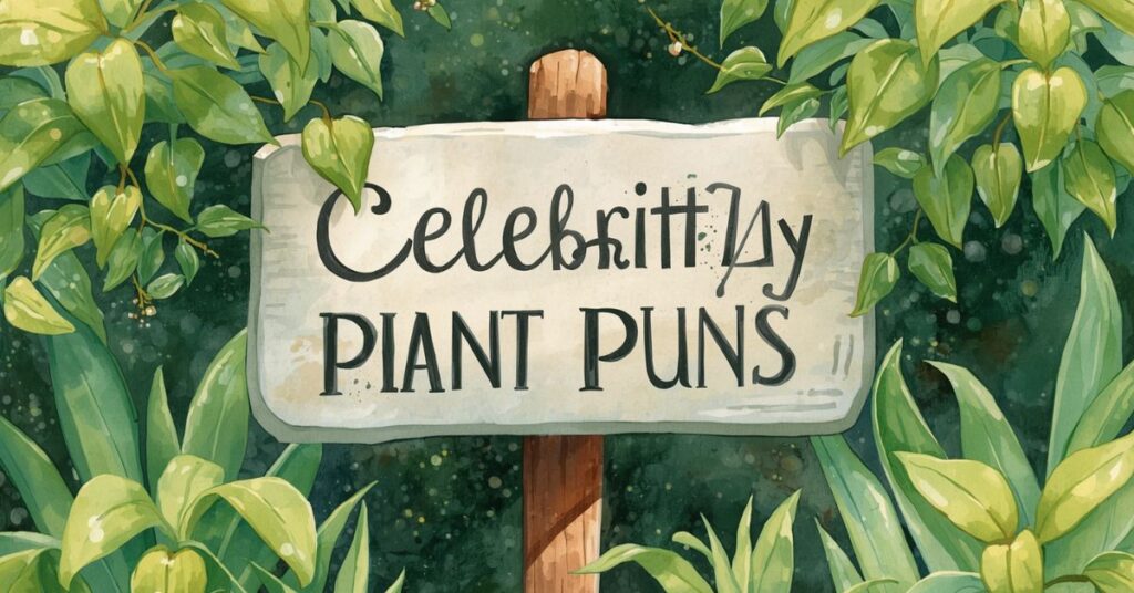 Clever Celebrity Plant Name Puns