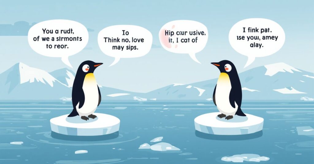 Long-Distance Penguin Love Puns