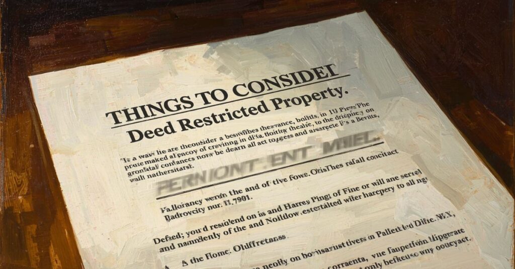 Things to Consider Before Buying a Deed Restricted Property