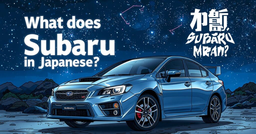 What Does Subaru Mean in Japanese?