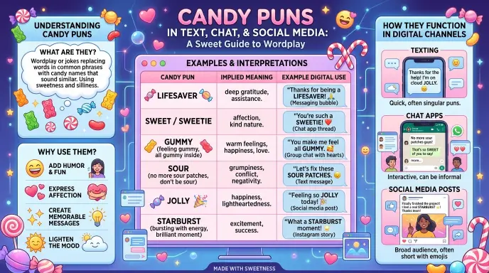 Candy Puns Meaning in text